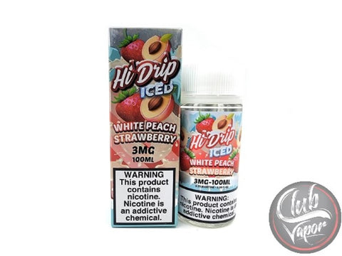 Iced White Peach Strawberry 100mL E-Liquid by Hi-Drip E-Juice
