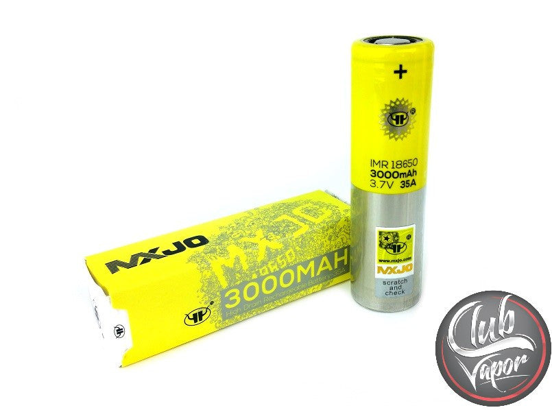 MXJO 18650 3000mAh 35A Flat Top Battery - Club Vapor USA