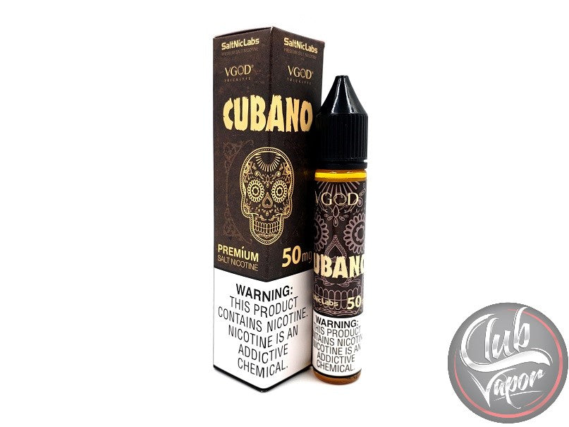 Cubano Salt Nicotine E-Liquid 30mL by VGOD Salt
