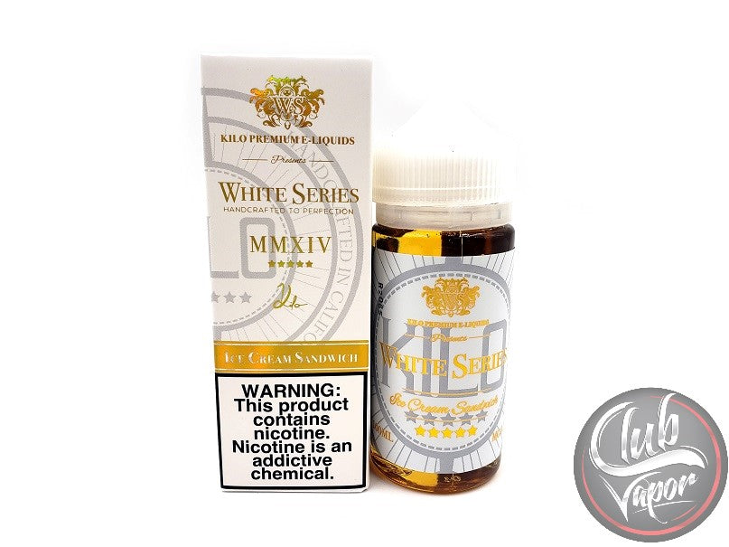 Ice Cream Sandwich 100mL E-Liquid by Kilo White Series