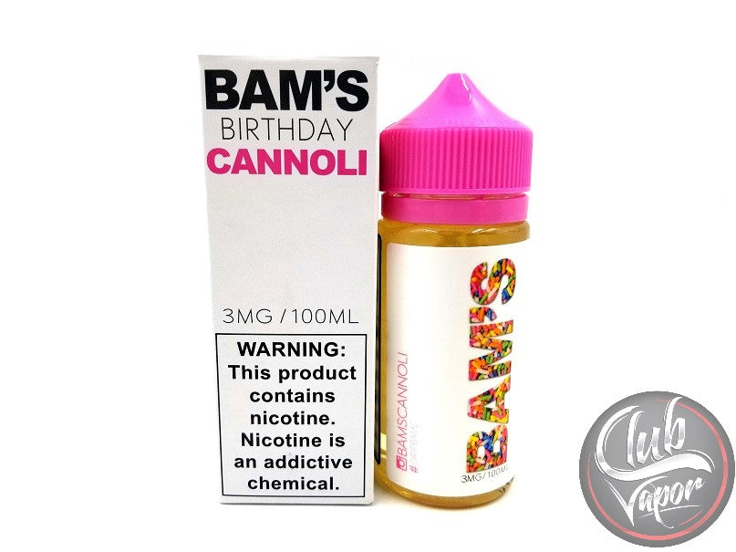 Birthday Cannoli 100mL E-Liquid by Bam's Cannoli