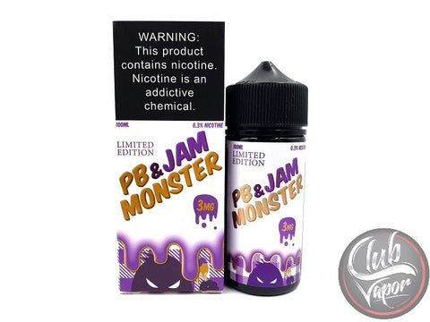 Grape PB Jam E-Liquid 100mL by Jam Monster Liquids