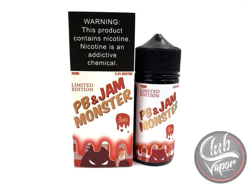 Strawberry PB Jam E-Liquid 100mL by Jam Monster Liquids