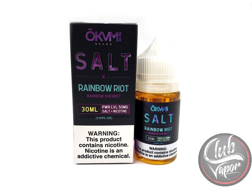 Rainbow Riot Salt Nicotine E-Liquid by Okami Salt 30mL