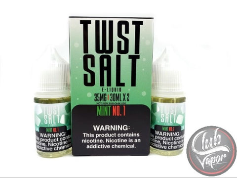 Mint No 1 Salt Nicotine 60mL E-Liquid By Twist Salt