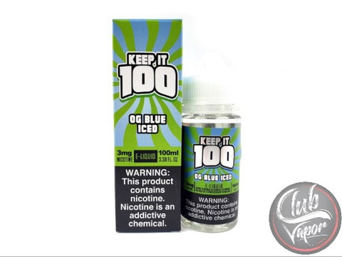 OG Blue Iced 100mL E-Liquid by Keep It 100