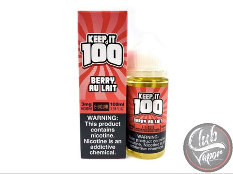 Berry Au Lait 100mL E-Liquid by Keep It 100