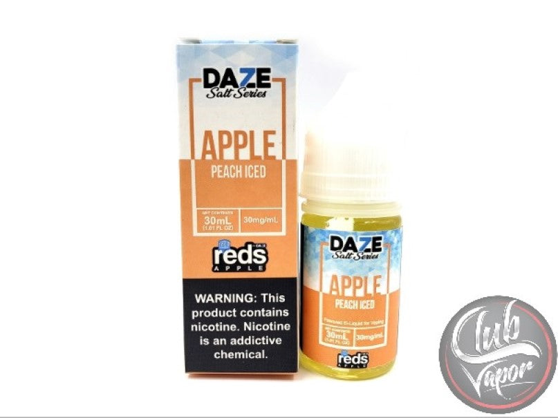 Peach Red's Apple ICED Salt E-Liquid 30mL by 7 Daze Salt Series