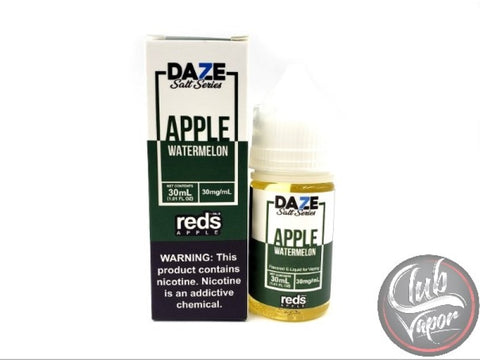 Watermelon Red's Apple Salt E-Liquid 30mL by 7 Daze Salt Series