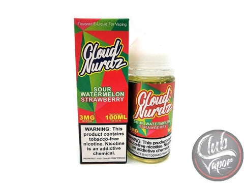 Sour Watermelon Strawberry 100mL E-Liquid By Cloud Nurdz